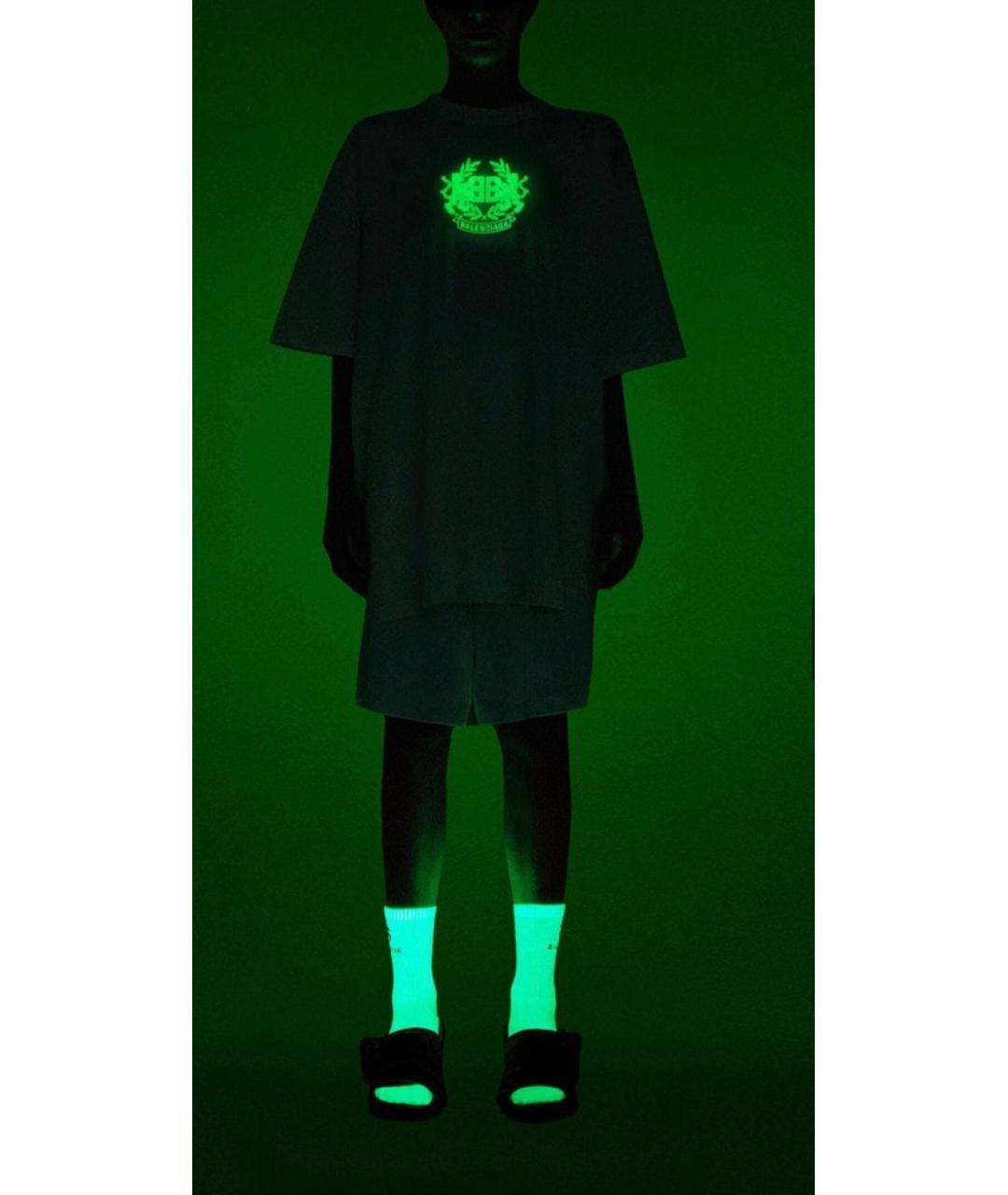 BALENCIAGA Белая хлопковая футболка, фото 5