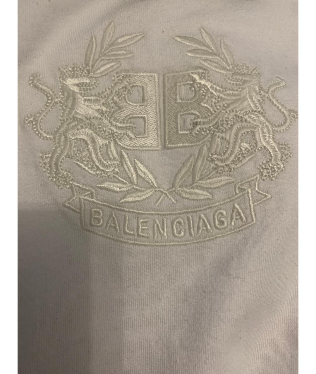 BALENCIAGA Белая хлопковая футболка, фото 8