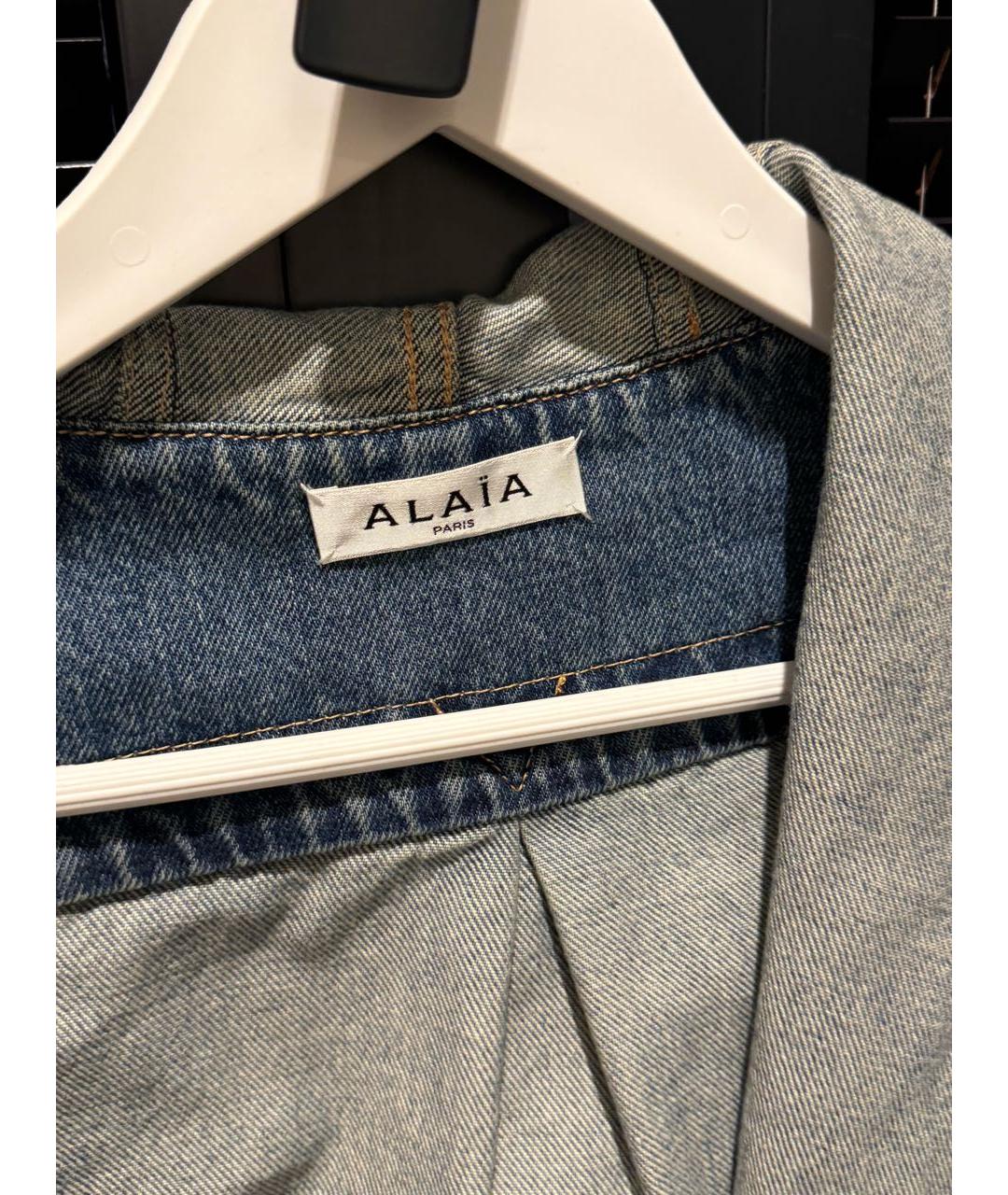 ALAIA Темно-синяя деним рубашка, фото 3