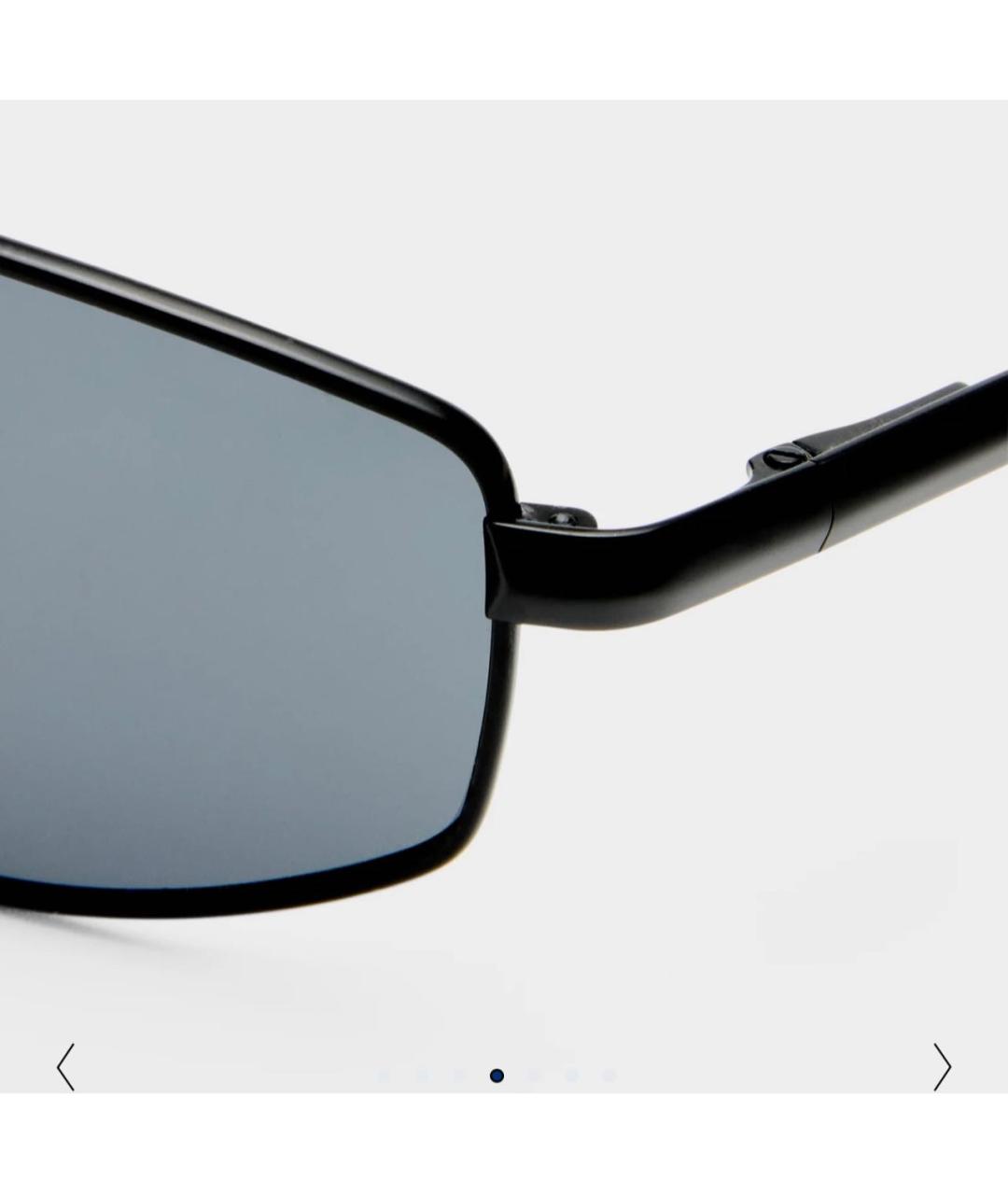 LE SPECS Черные металлические солнцезащитные очки, фото 3