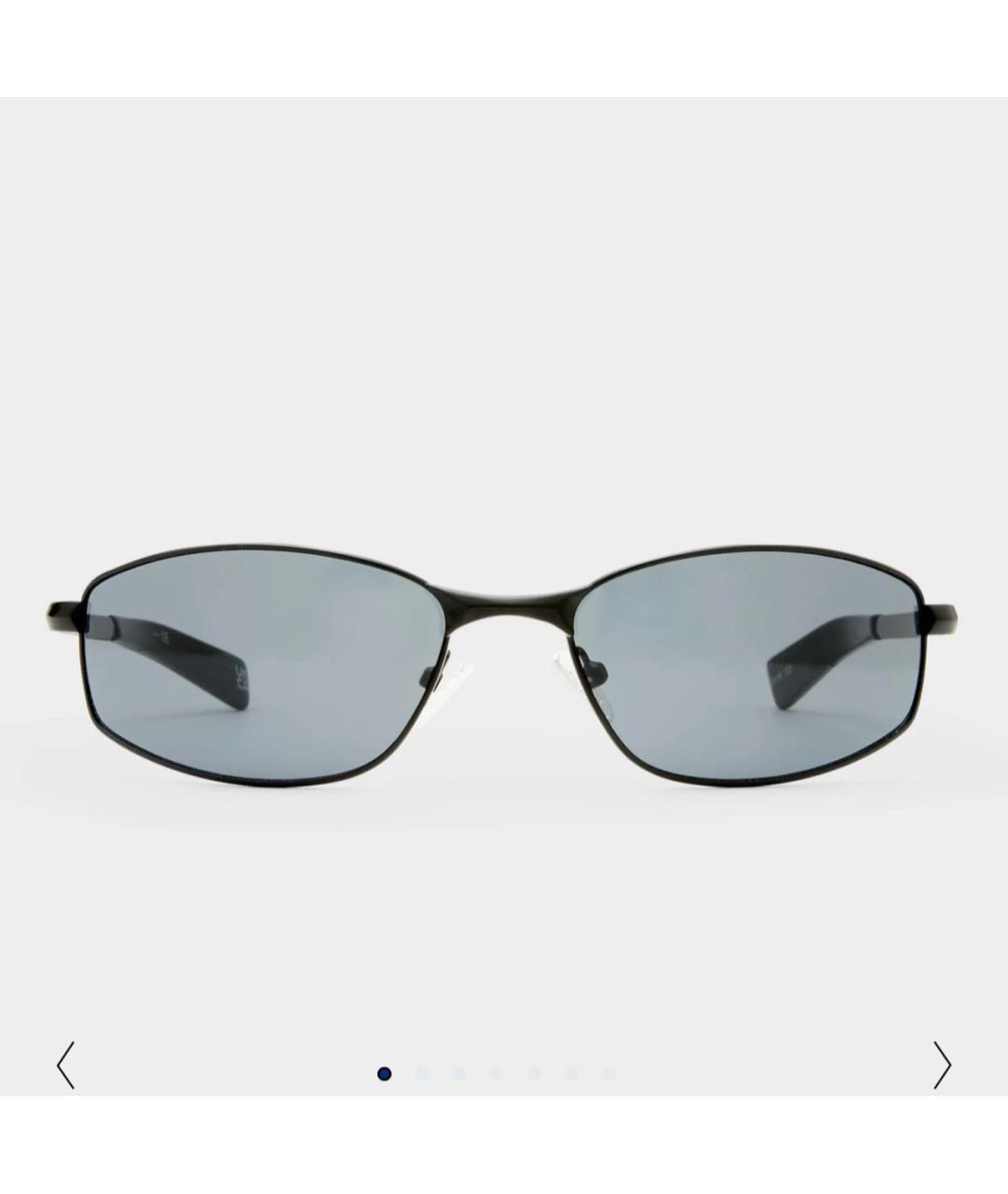 LE SPECS Черные металлические солнцезащитные очки, фото 7