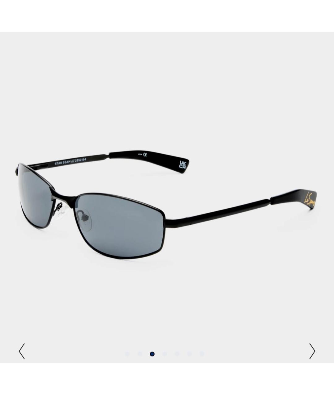 LE SPECS Черные металлические солнцезащитные очки, фото 2