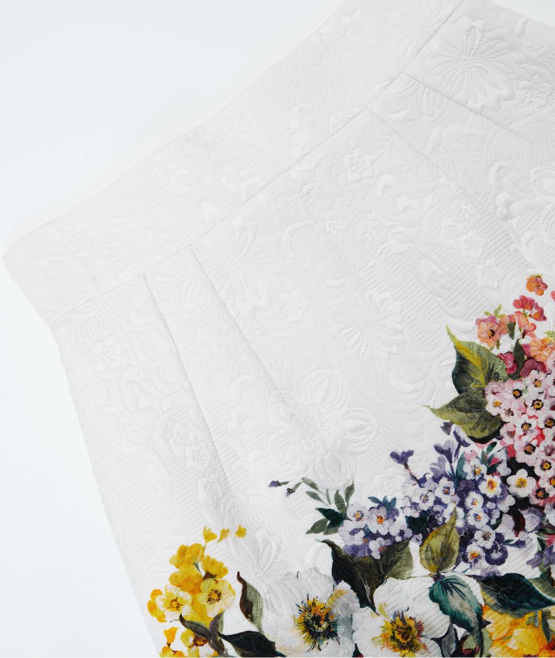 DOLCE&GABBANA Белая юбка миди, фото 3