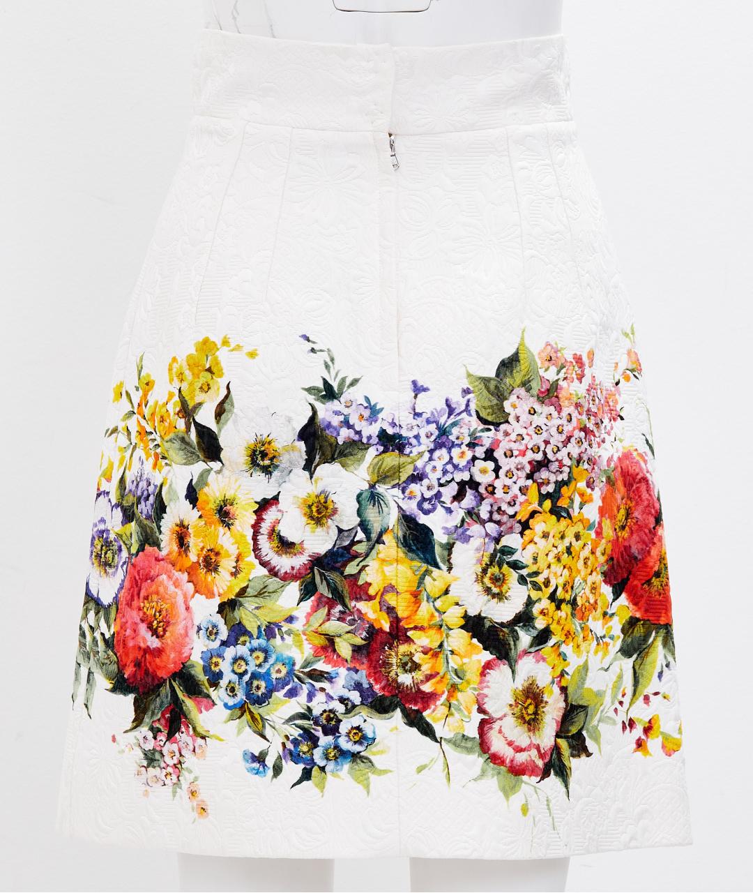 DOLCE&GABBANA Белая юбка миди, фото 2