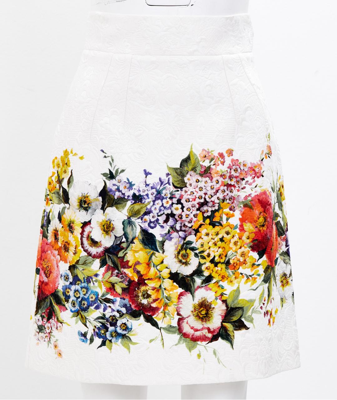 DOLCE&GABBANA Белая юбка миди, фото 7