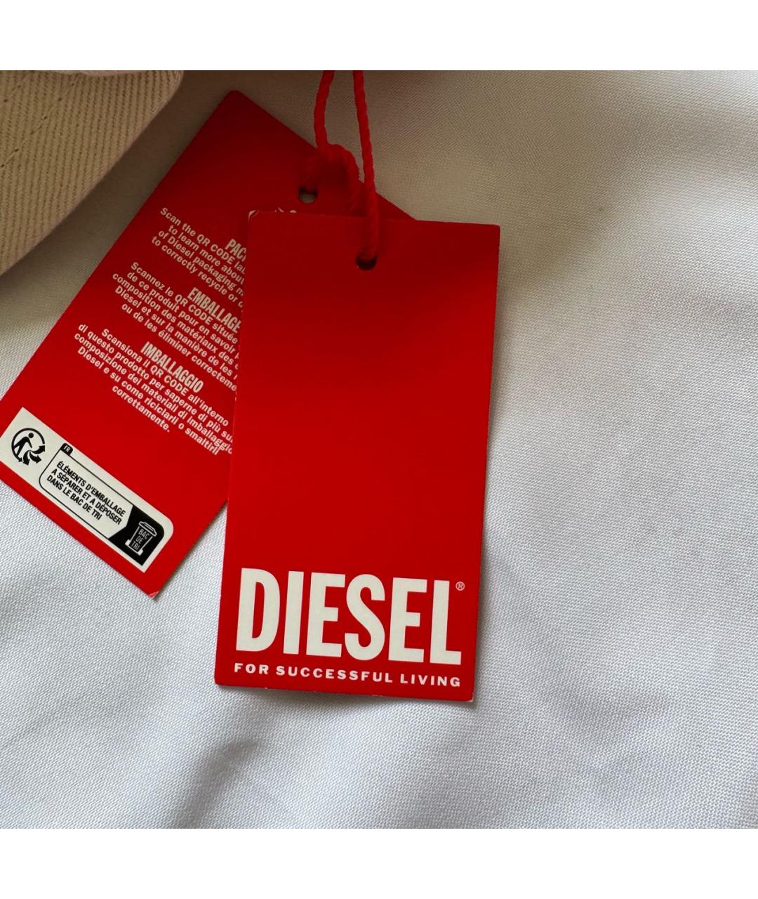 DIESEL Бежевая хлопковая кепка/бейсболка, фото 4