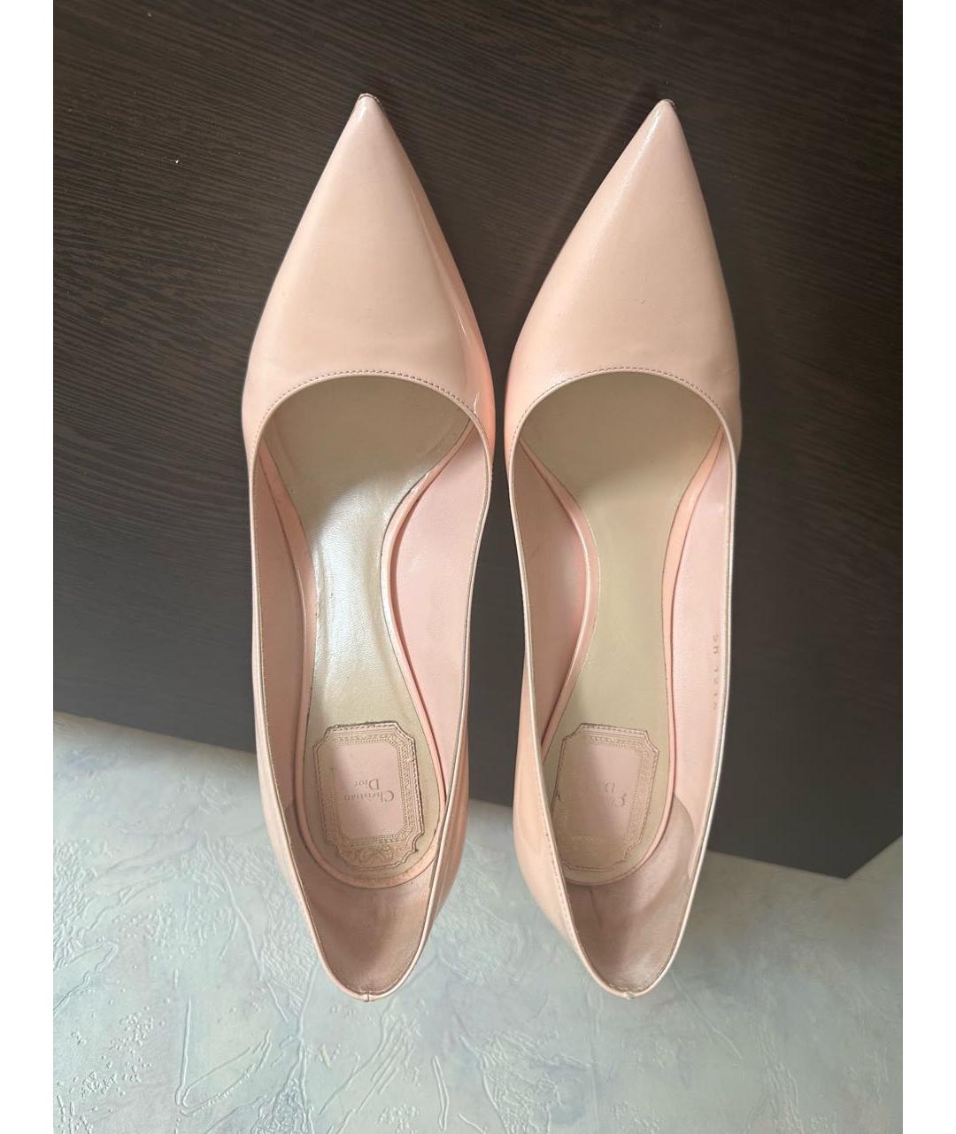 CHRISTIAN DIOR Розовые туфли из лакированной кожи, фото 3