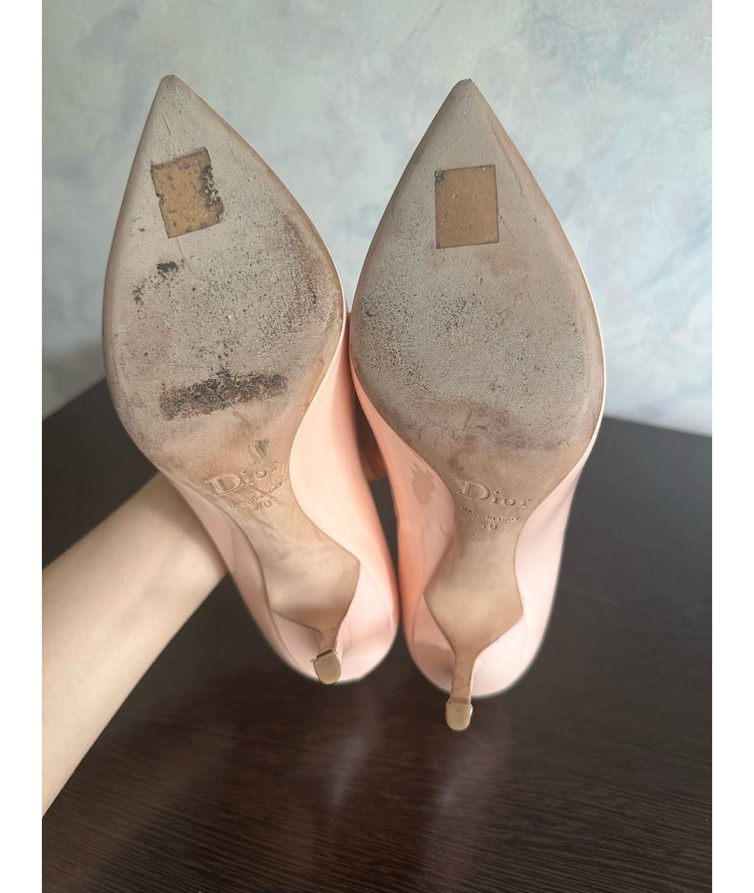 CHRISTIAN DIOR Розовые туфли из лакированной кожи, фото 5