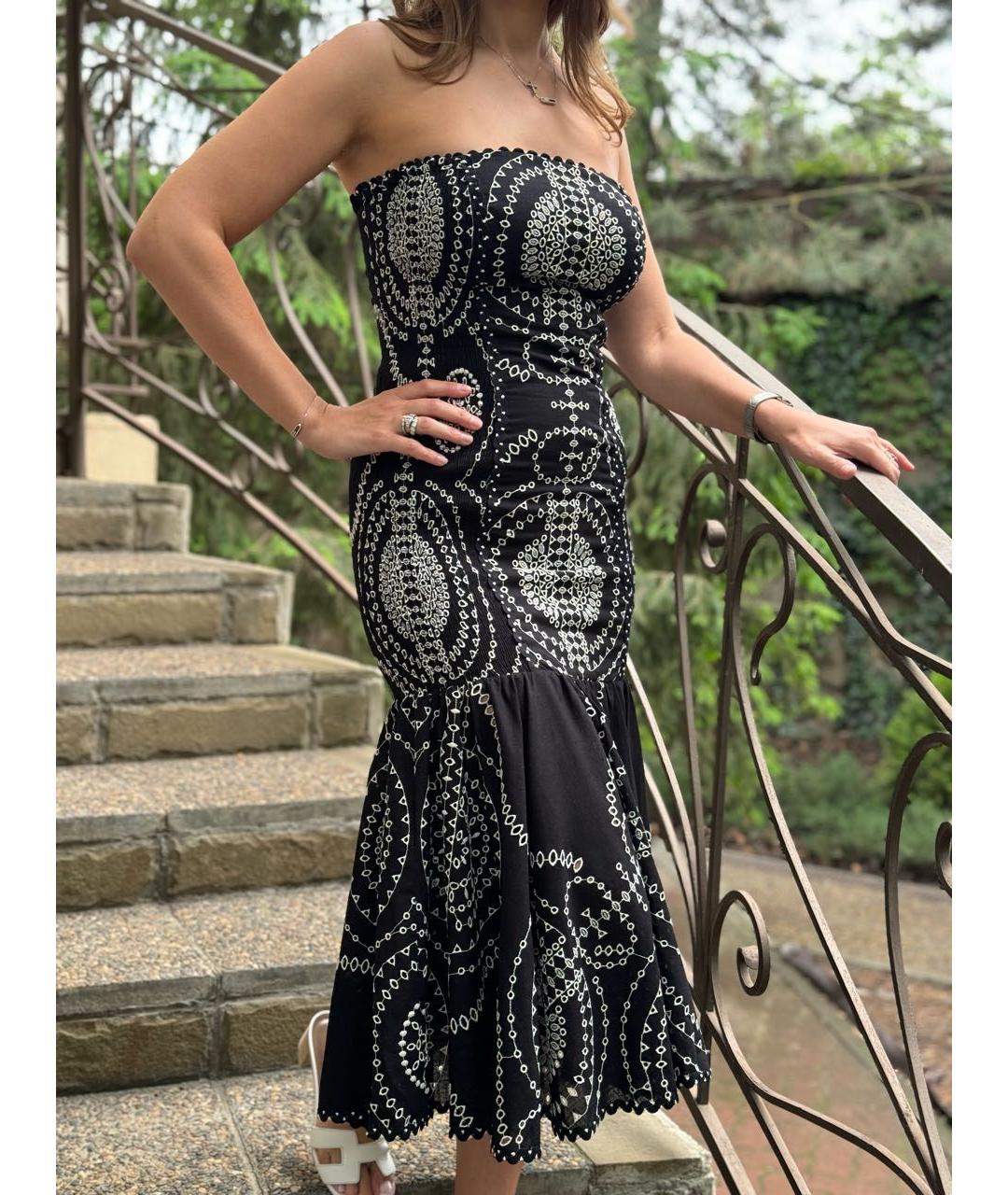 CHARO RUIZ Черное хлопковое платье, фото 9