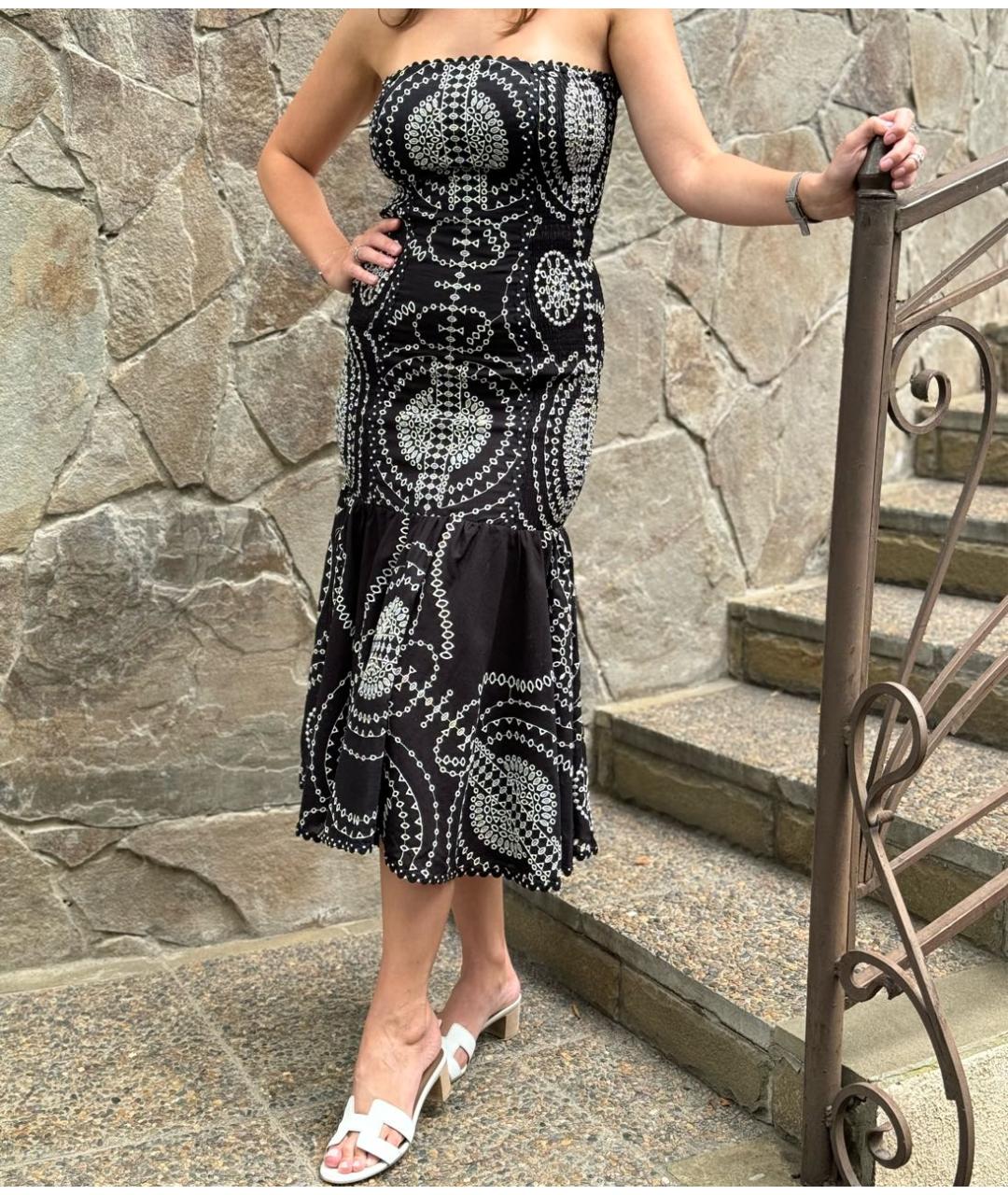 CHARO RUIZ Черное хлопковое платье, фото 8