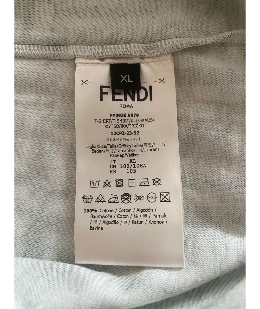 FENDI Зеленая хлопковая футболка, фото 5