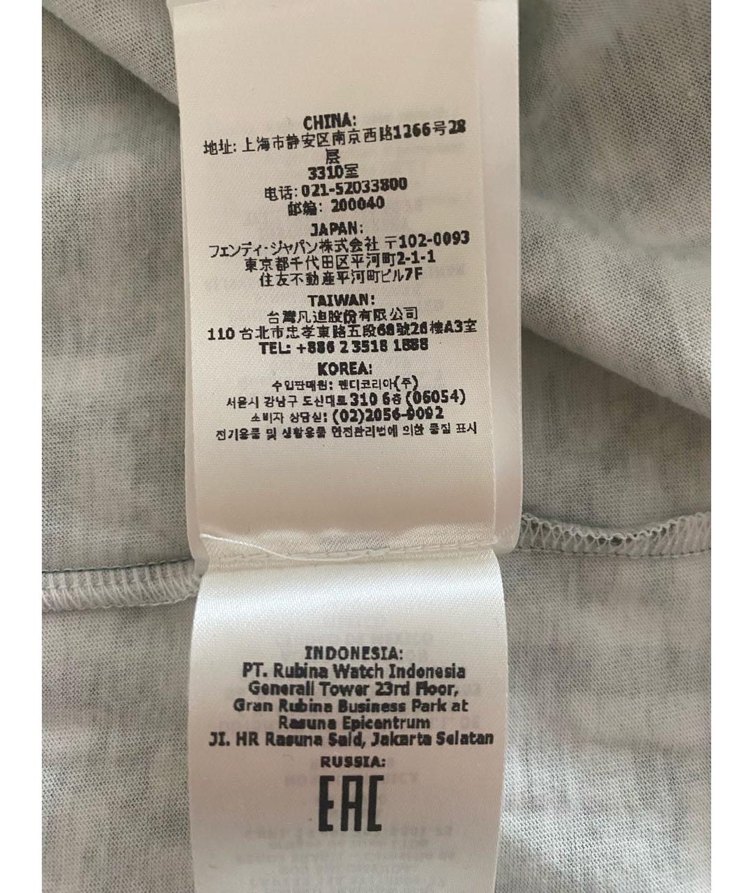 FENDI Зеленая хлопковая футболка, фото 7