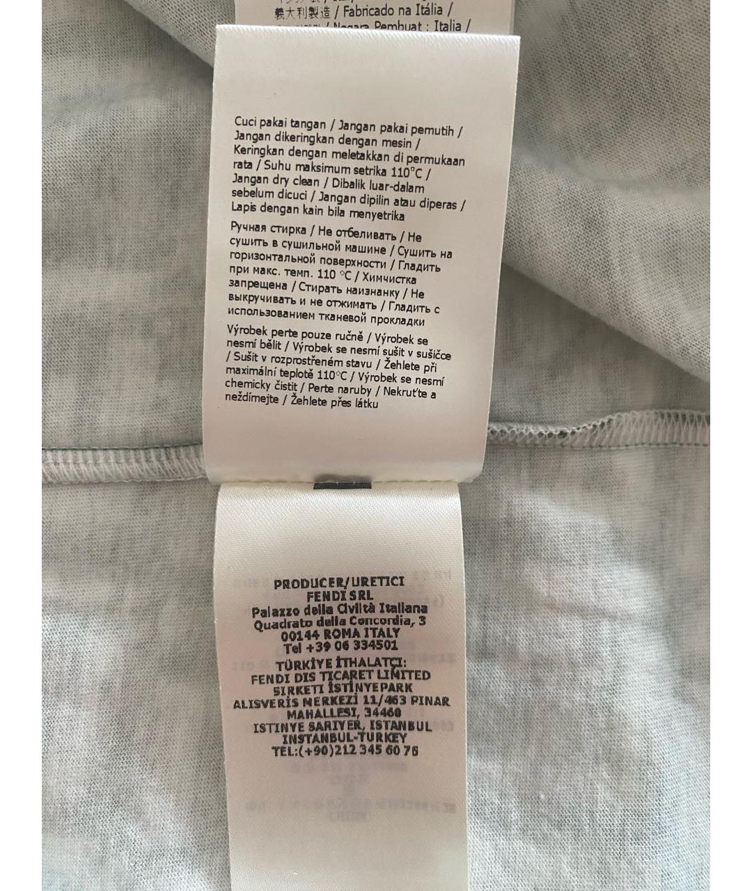 FENDI Зеленая хлопковая футболка, фото 8
