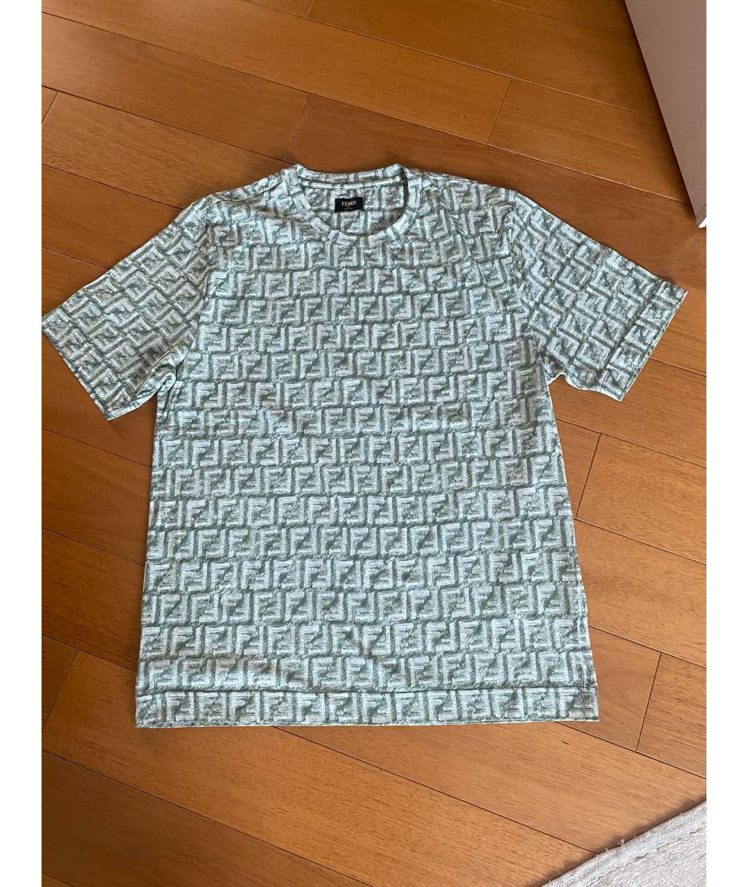 FENDI Зеленая хлопковая футболка, фото 9