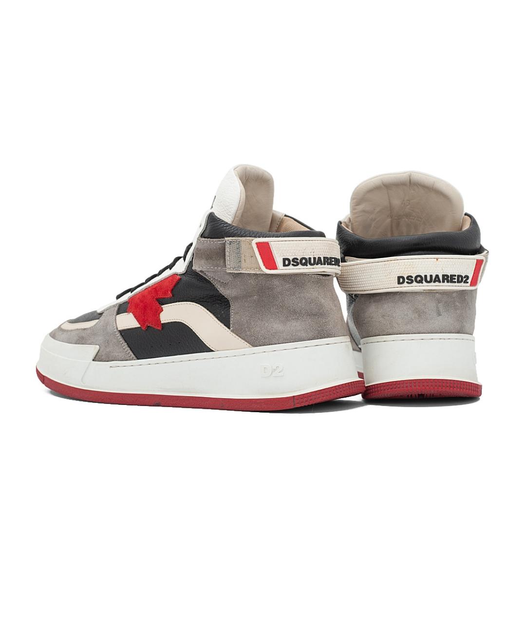 DSQUARED2 Замшевые высокие кроссовки / кеды, фото 3