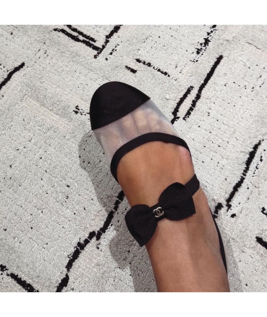 CHANEL Белые текстильные балетки, фото 6