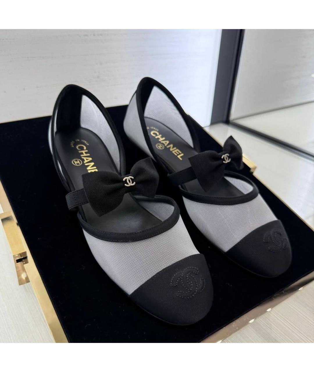 CHANEL Белые текстильные балетки, фото 3