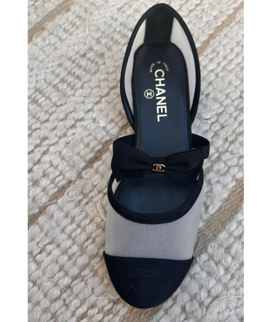 CHANEL Белые текстильные балетки, фото 2
