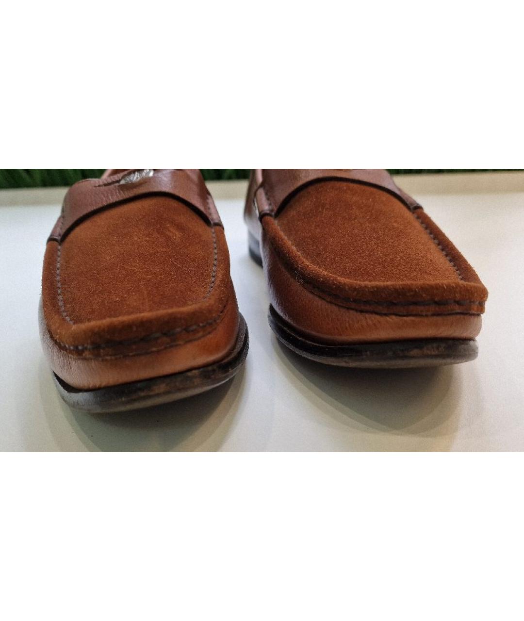 GUCCI Коричневые кожаные лоферы, фото 5