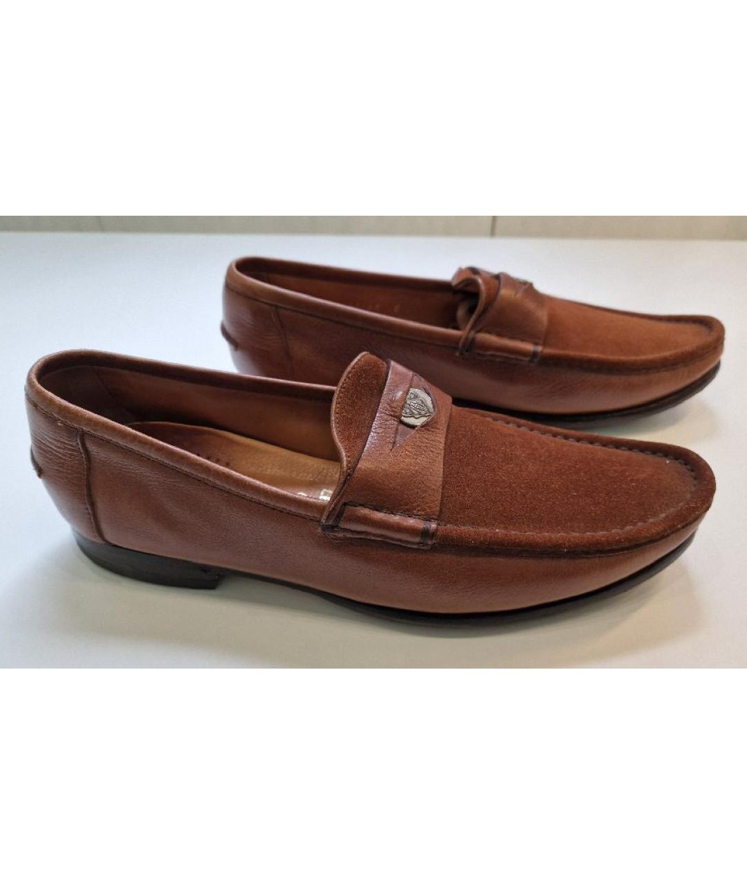 GUCCI Коричневые кожаные лоферы, фото 8