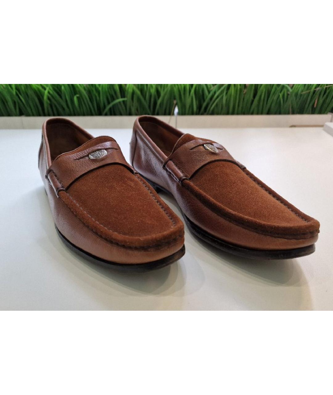 GUCCI Коричневые кожаные лоферы, фото 2