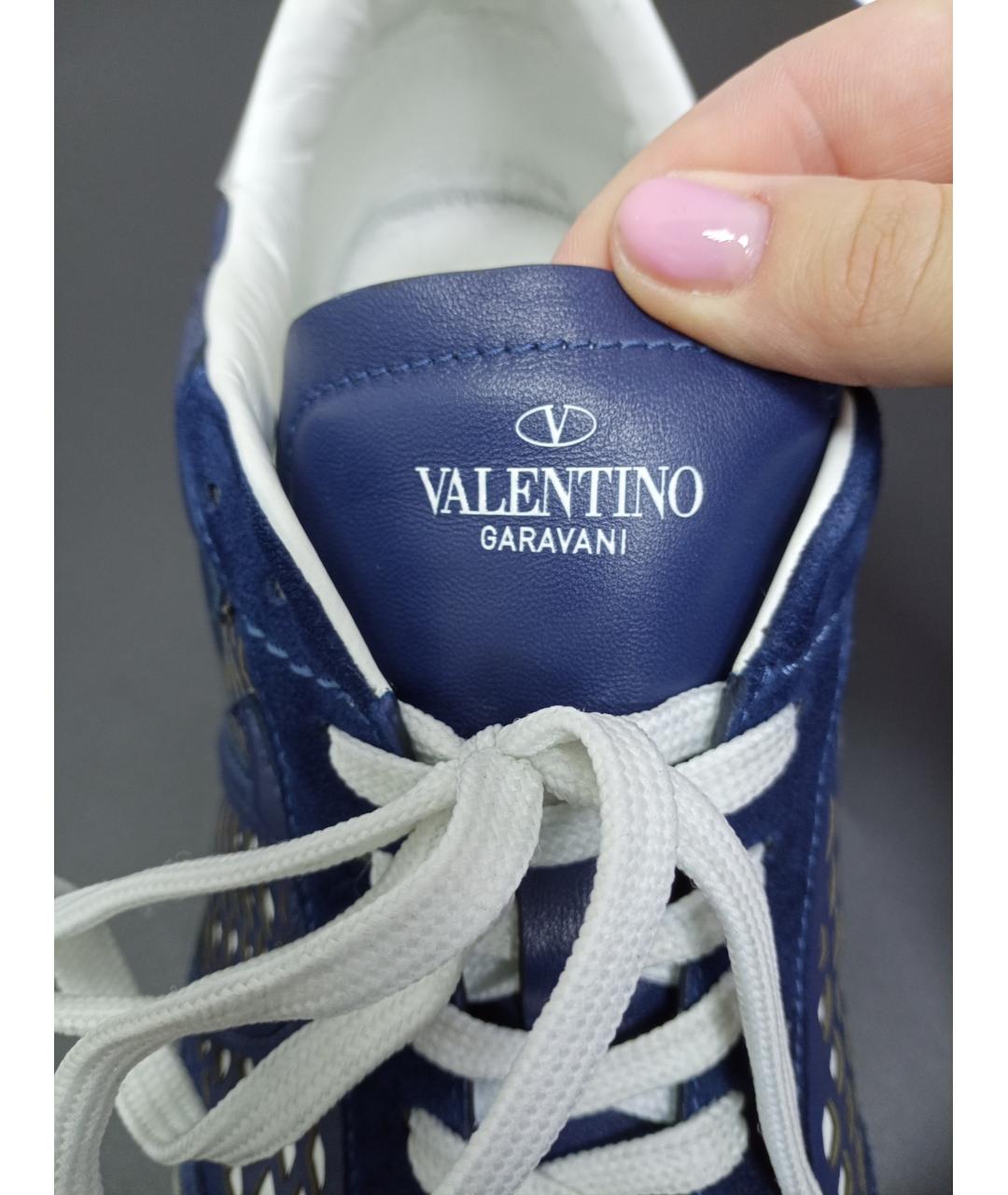 VALENTINO Синие низкие кроссовки / кеды, фото 6