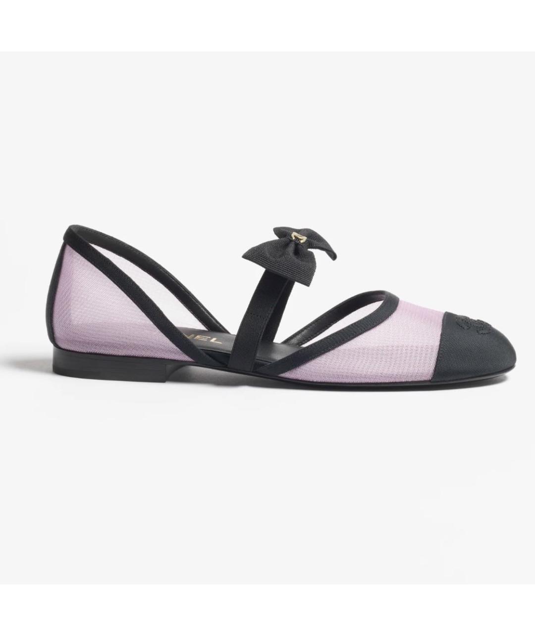 CHANEL Розовые текстильные балетки, фото 6