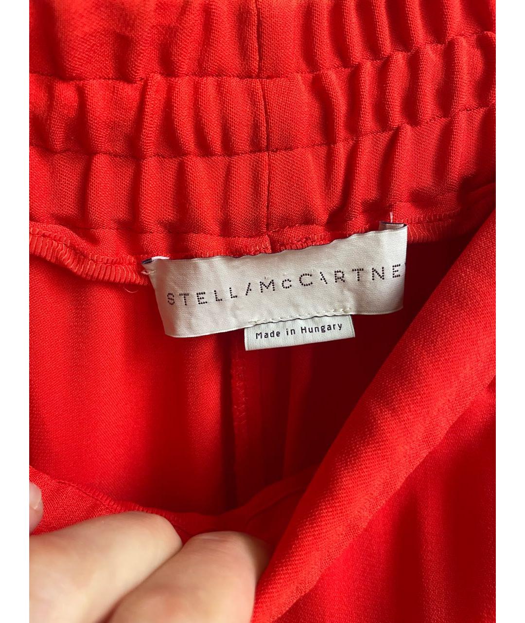 STELLA MCCARTNEY Оранжевое вискозные брюки узкие, фото 4