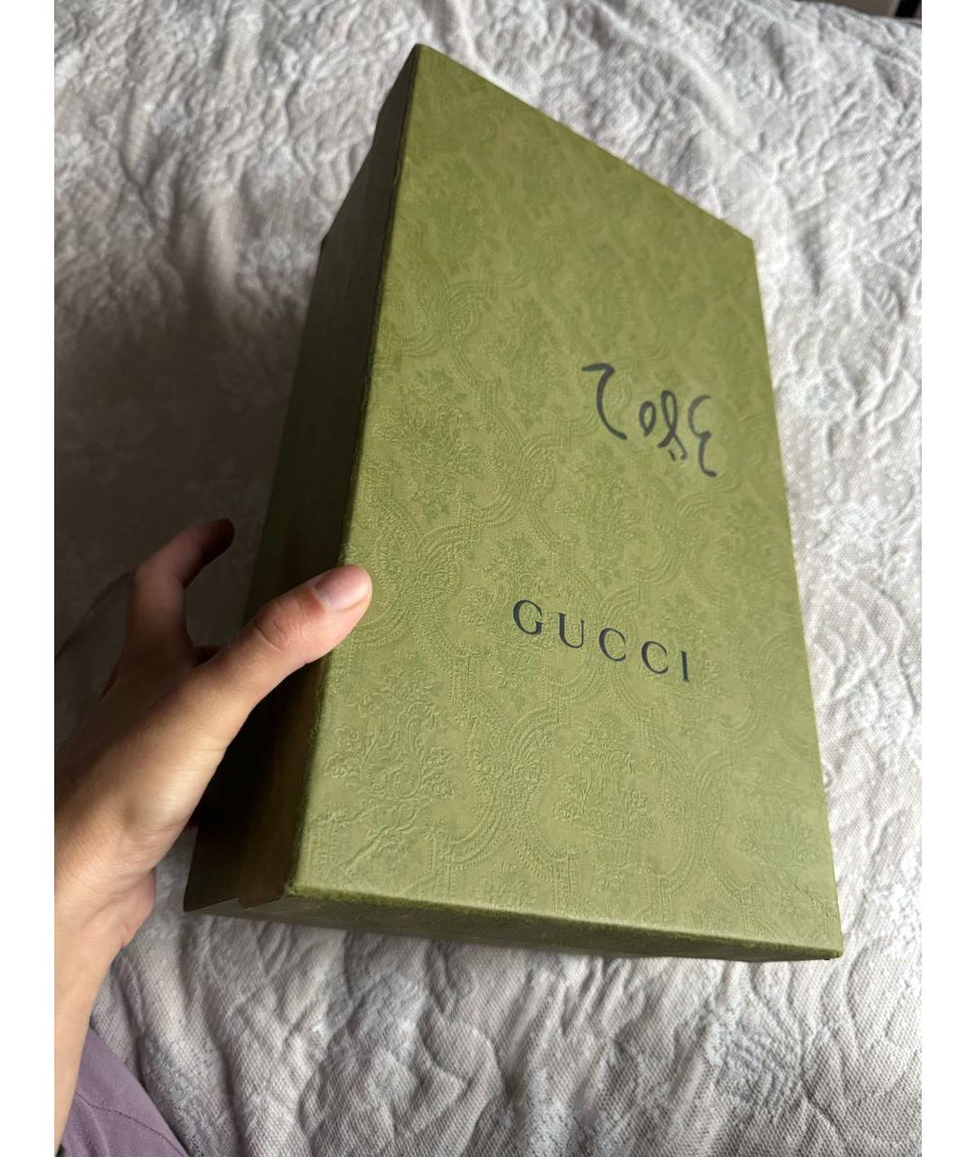 GUCCI Черные резиновые шлепанцы, фото 6