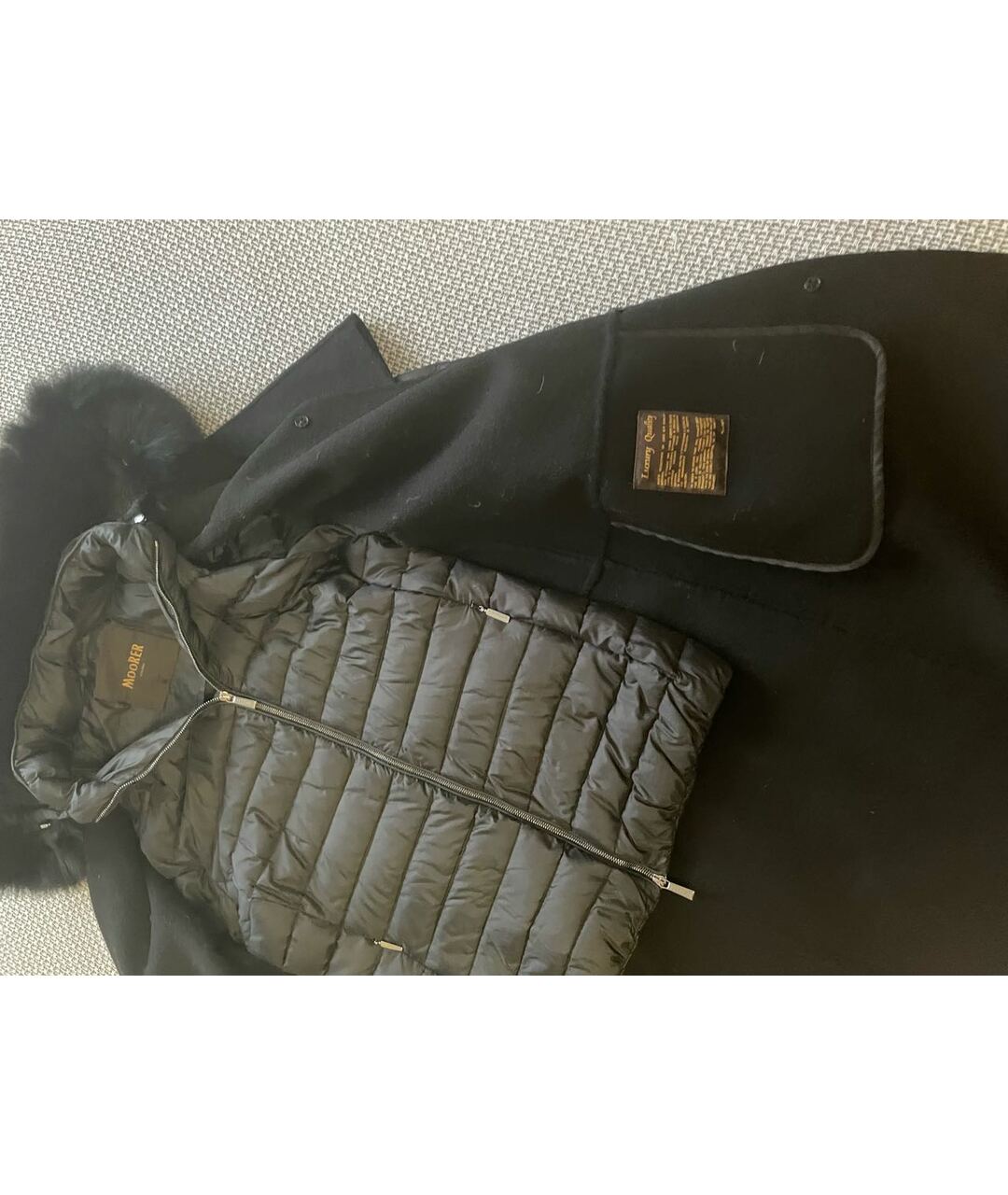 MOORER Черное кашемировое пальто, фото 5