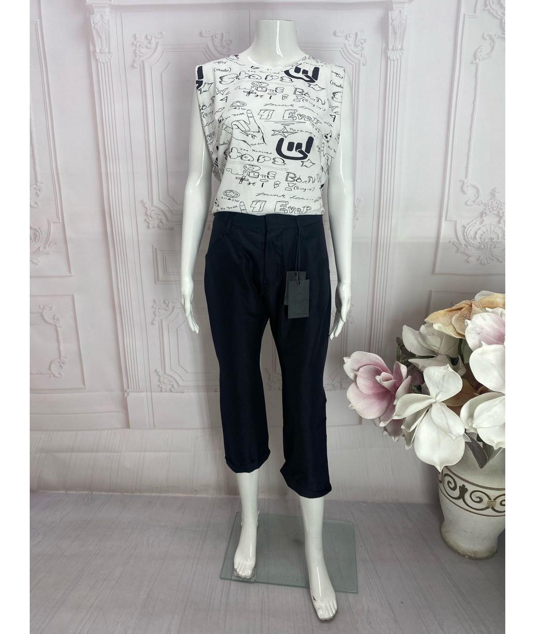 DSQUARED2 Черные шелковые прямые брюки, фото 7