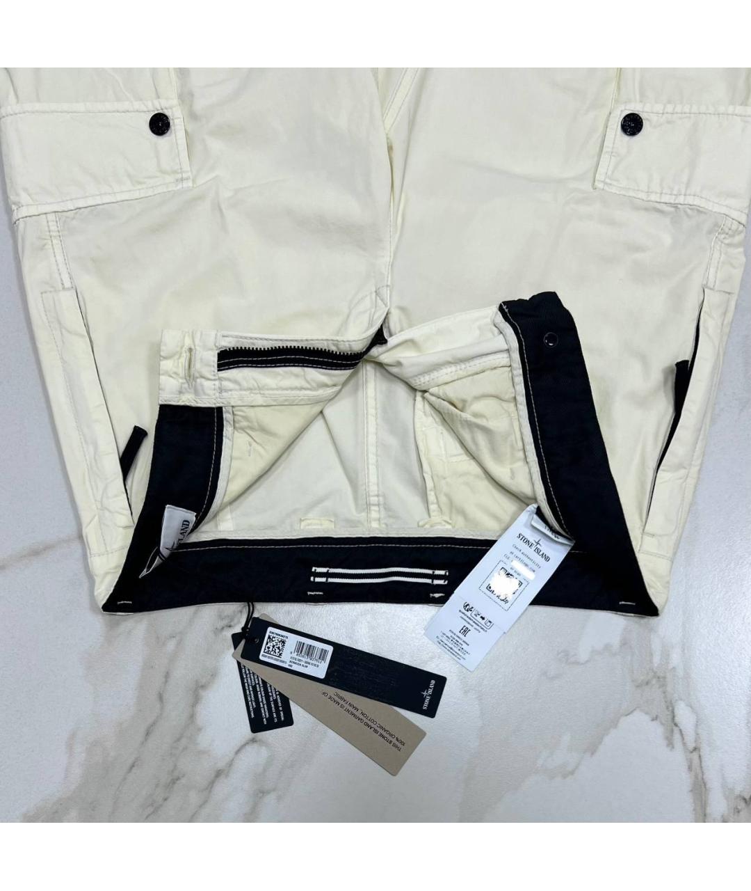 STONE ISLAND Бежевые шорты, фото 5