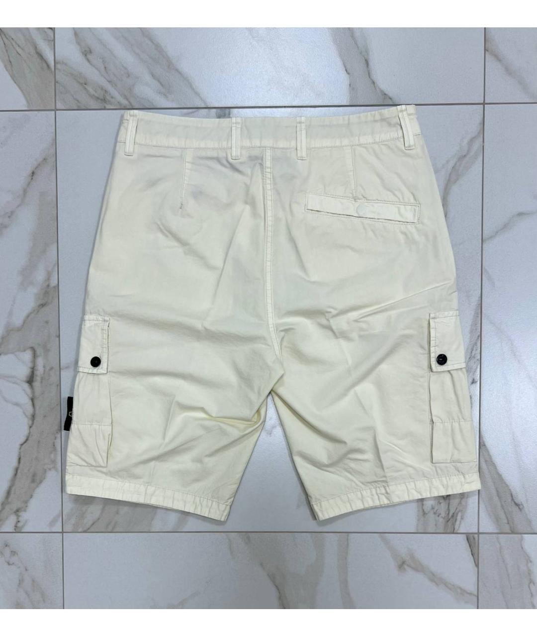 STONE ISLAND Бежевые шорты, фото 3