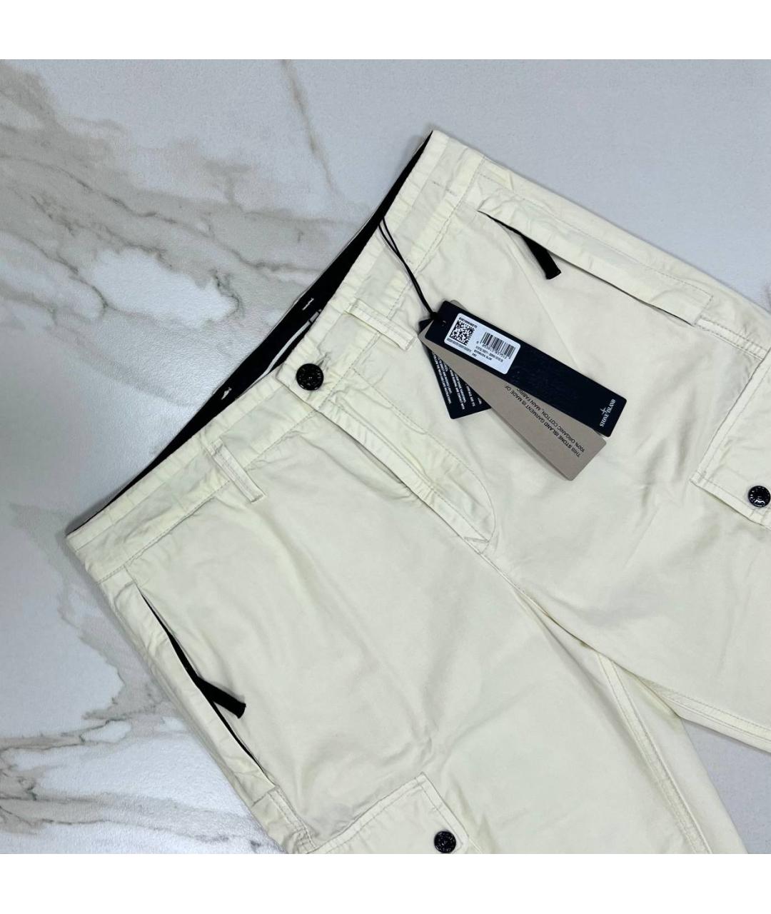 STONE ISLAND Бежевые шорты, фото 6