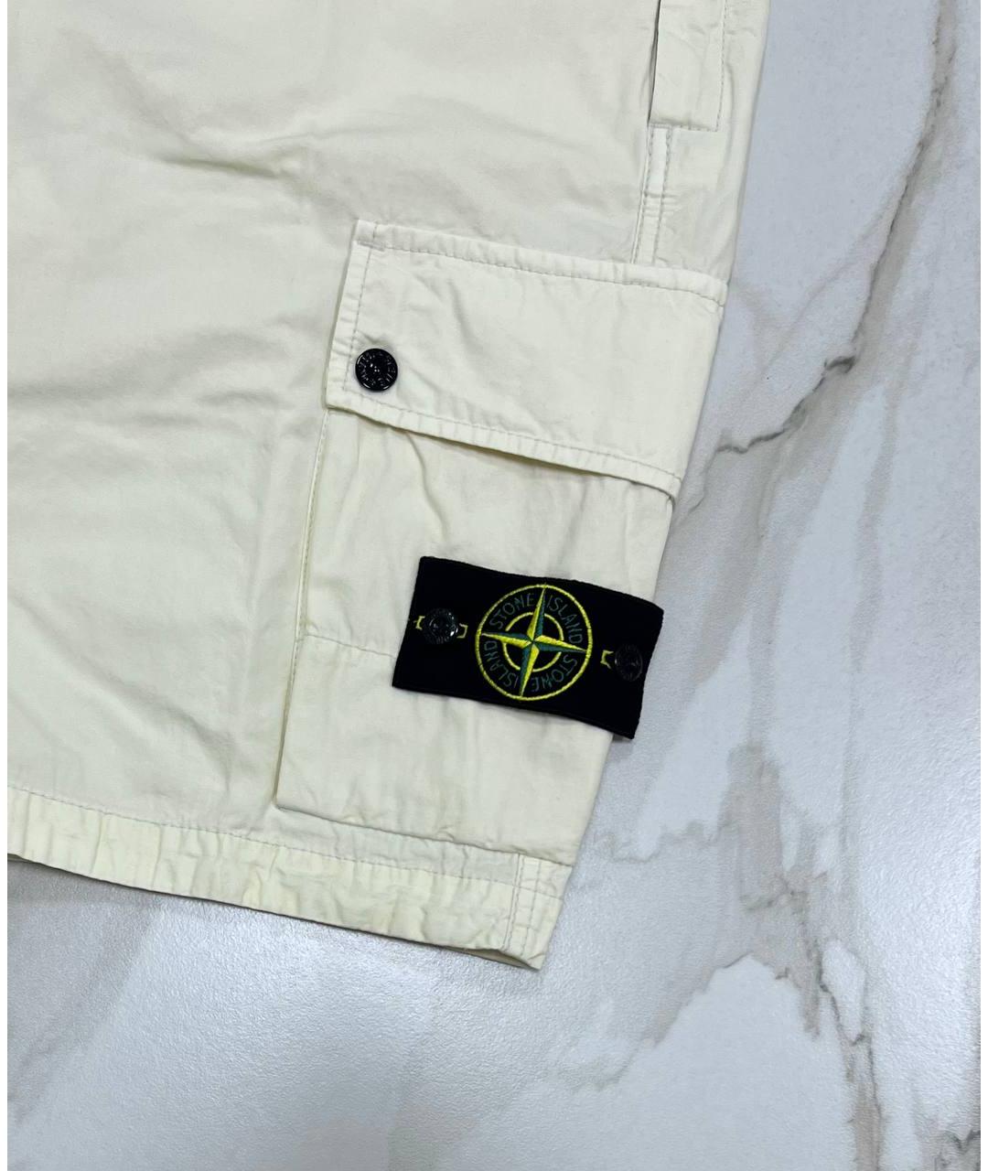 STONE ISLAND Бежевые шорты, фото 4