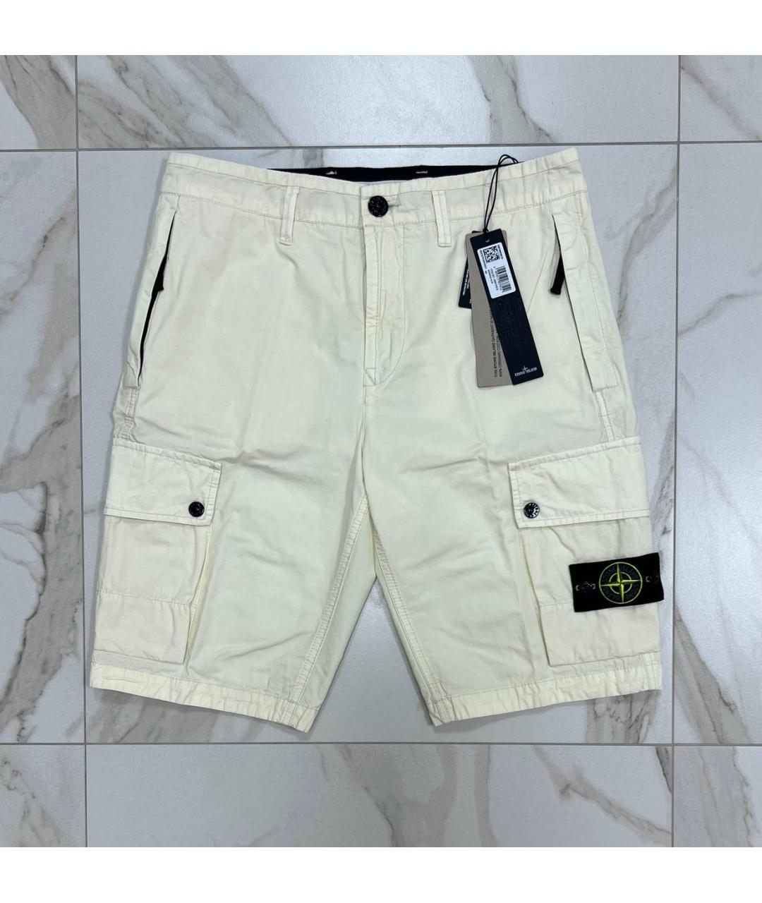 STONE ISLAND Бежевые шорты, фото 2