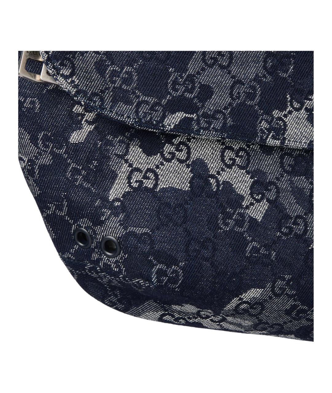 GUCCI Темно-синяя поясная сумка, фото 6
