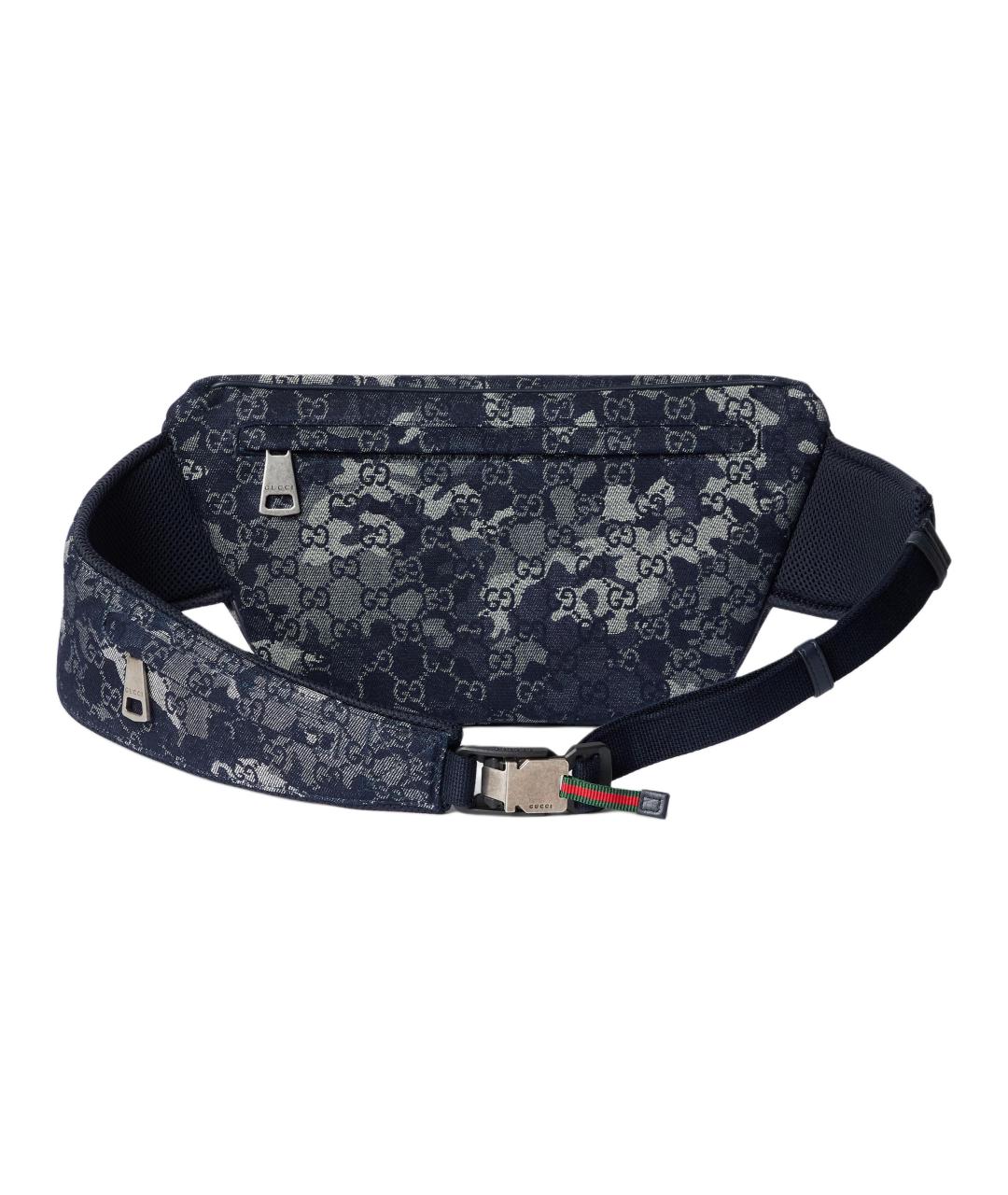 GUCCI Темно-синяя поясная сумка, фото 2