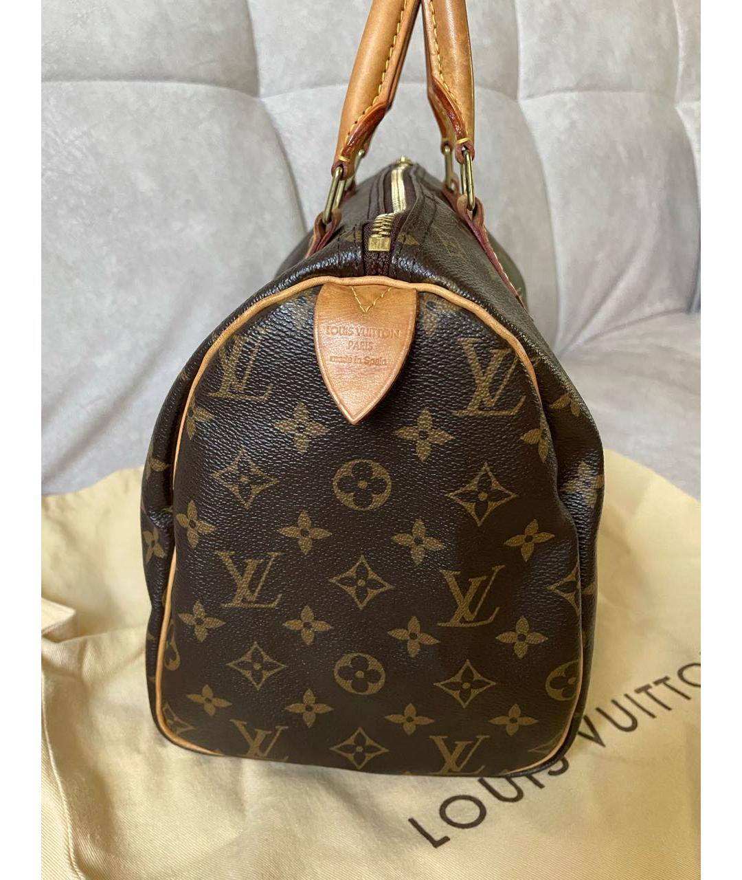 LOUIS VUITTON Коричневая сумка с короткими ручками, фото 4