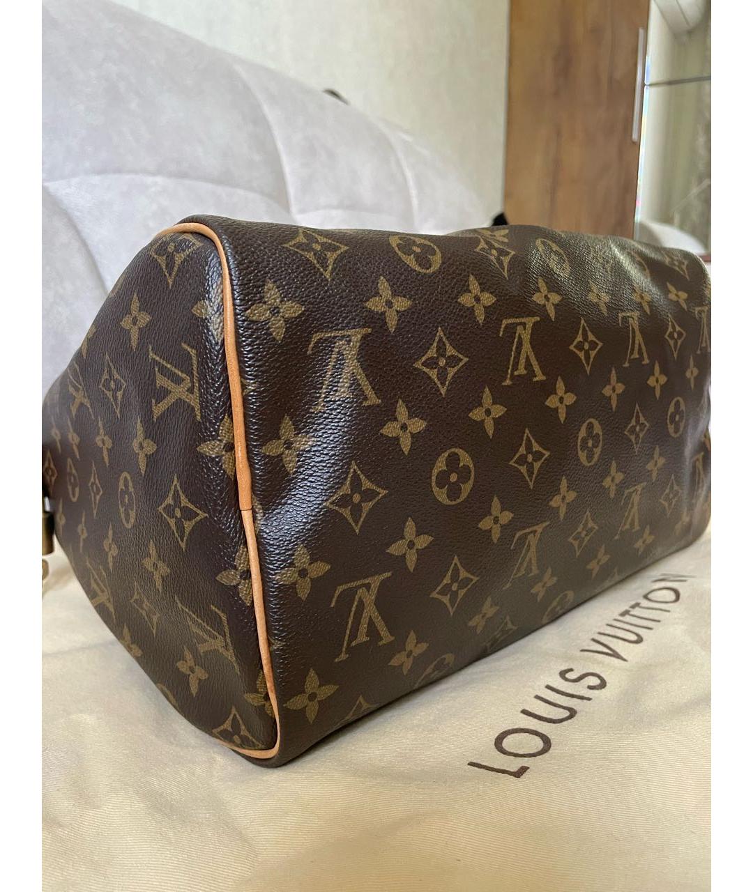 LOUIS VUITTON Коричневая сумка с короткими ручками, фото 6