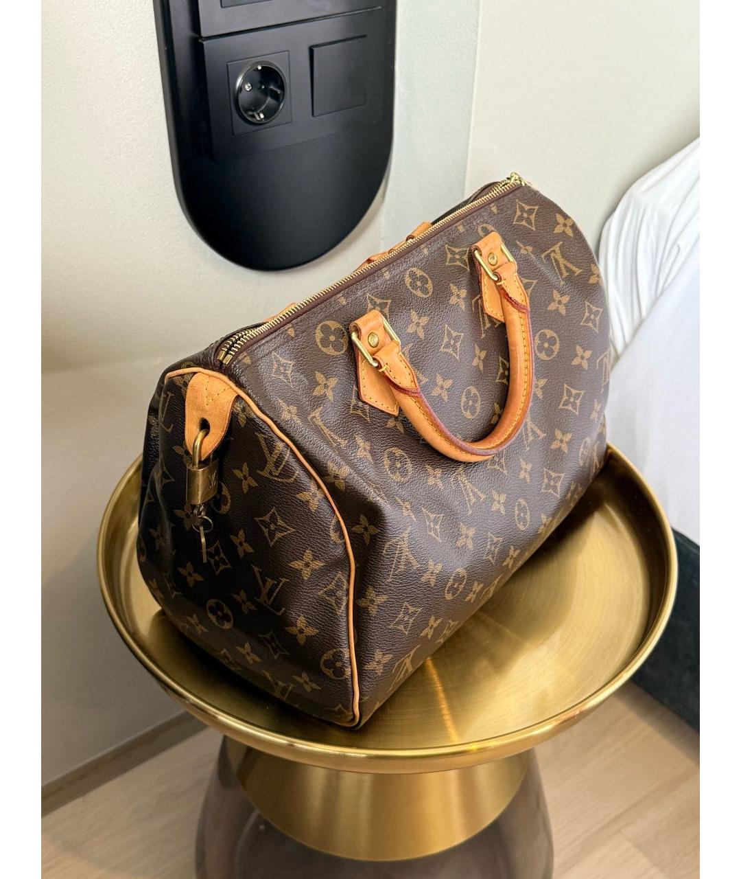 LOUIS VUITTON Коричневая сумка с короткими ручками, фото 2