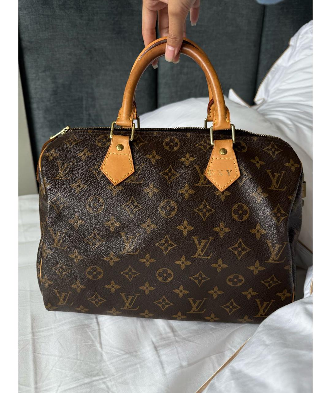 LOUIS VUITTON Коричневая сумка с короткими ручками, фото 3