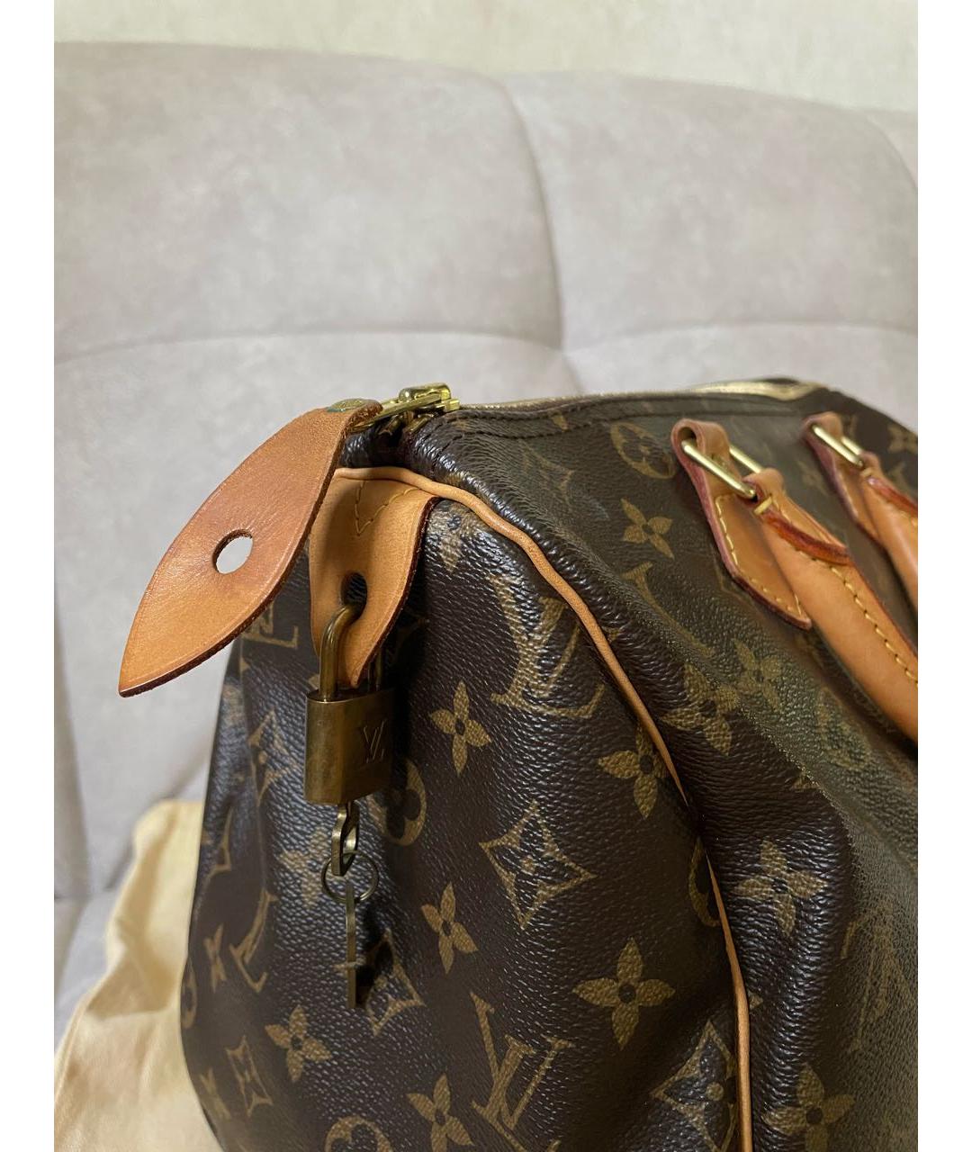 LOUIS VUITTON Коричневая сумка с короткими ручками, фото 5