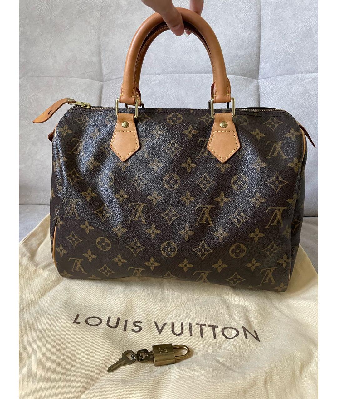 LOUIS VUITTON Коричневая сумка с короткими ручками, фото 9