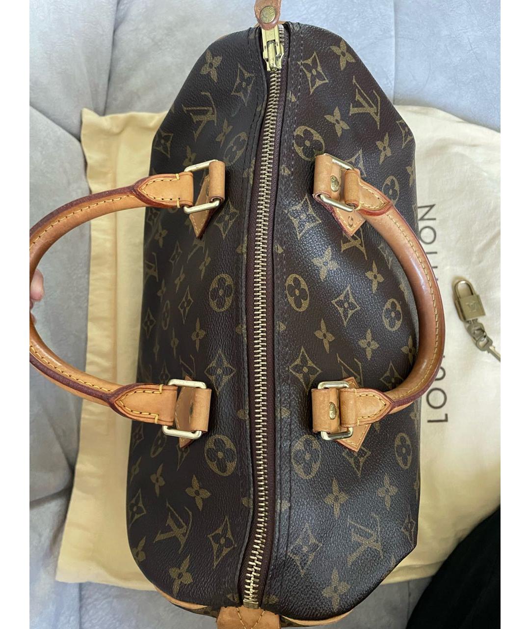 LOUIS VUITTON Коричневая сумка с короткими ручками, фото 7