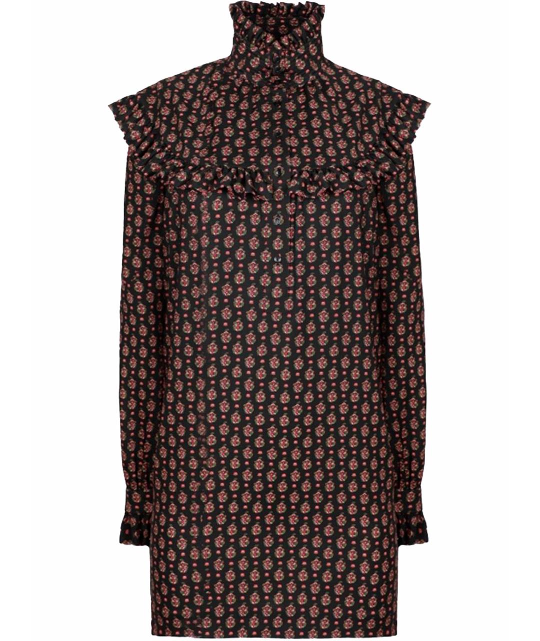SAINT LAURENT Коричневое шерстяное коктейльное платье, фото 1