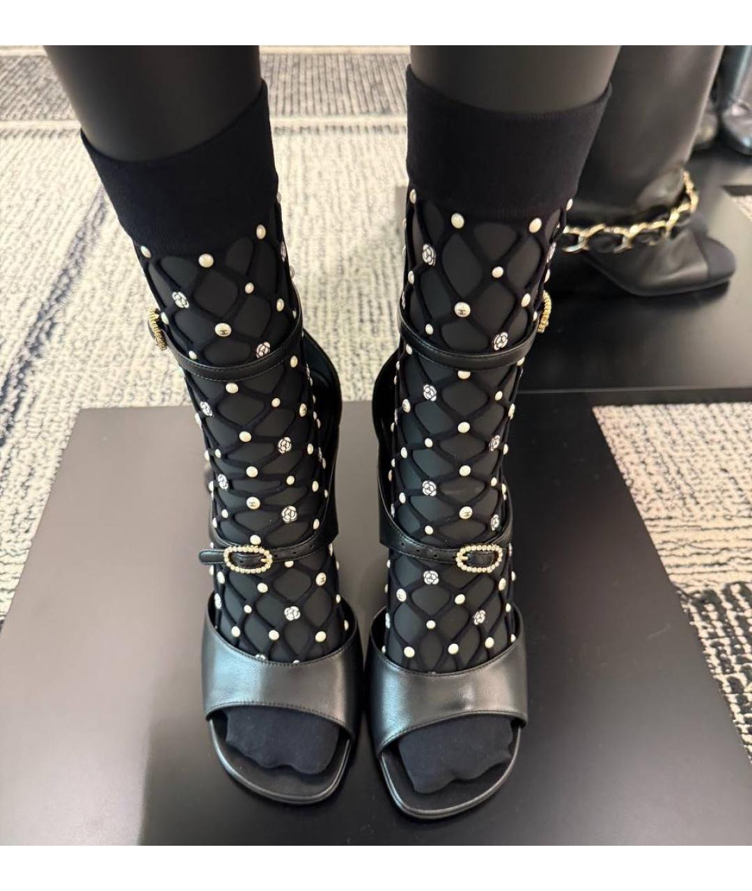 CHANEL Черные носки, чулки и колготы, фото 5