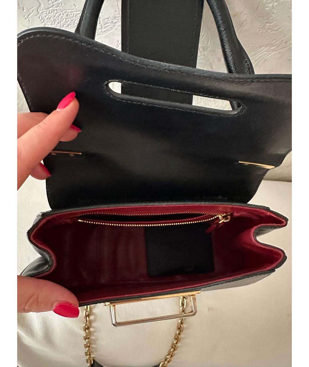 PRADA Черная кожаная сумка через плечо, фото 4