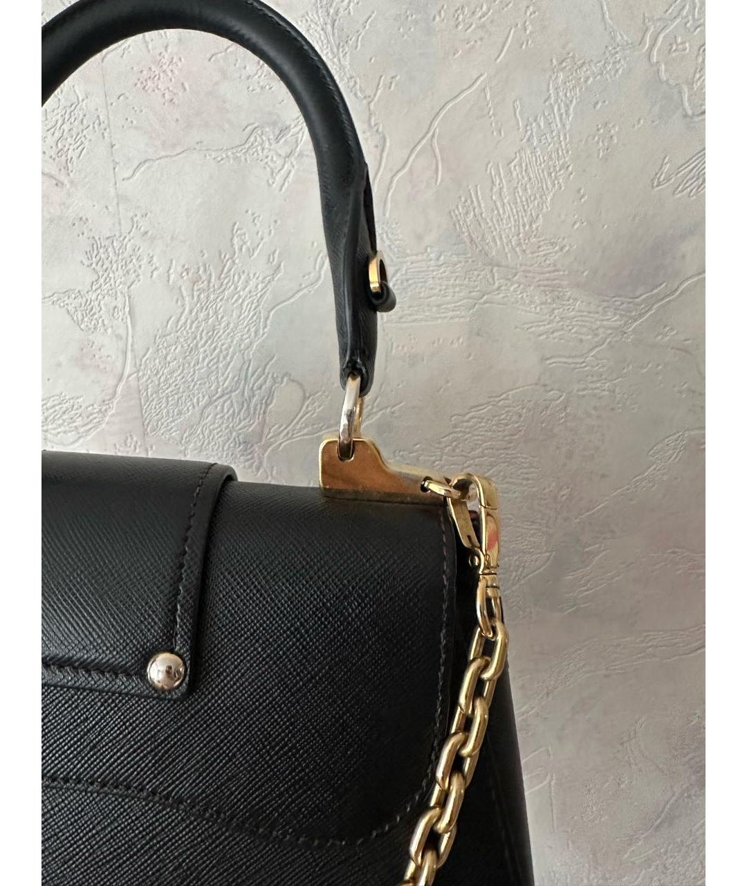 PRADA Черная кожаная сумка через плечо, фото 8