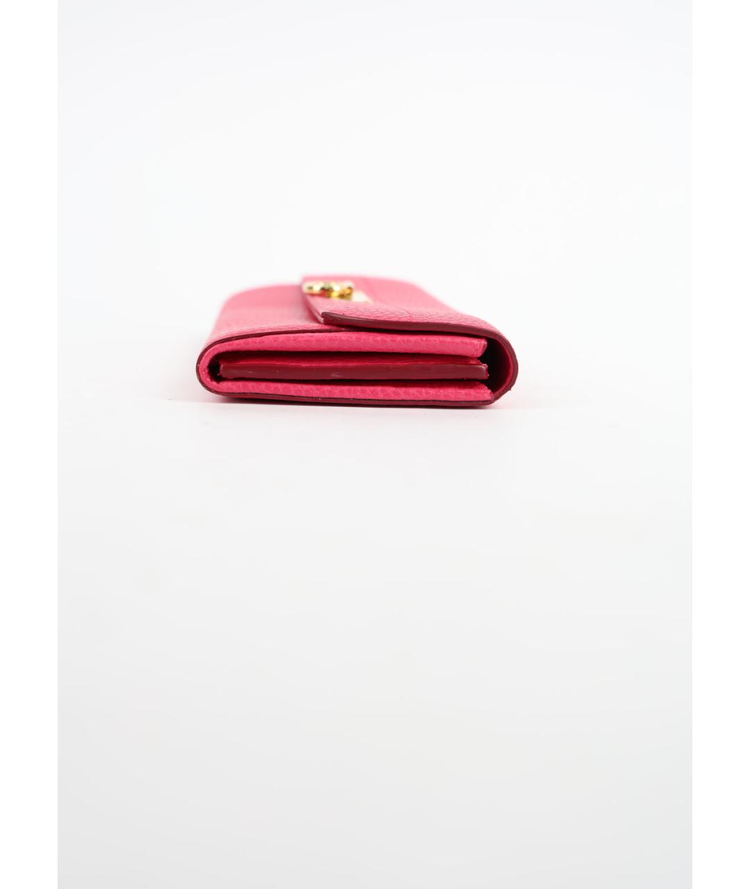 FERRAGAMO Розовый кожаный кошелек, фото 2